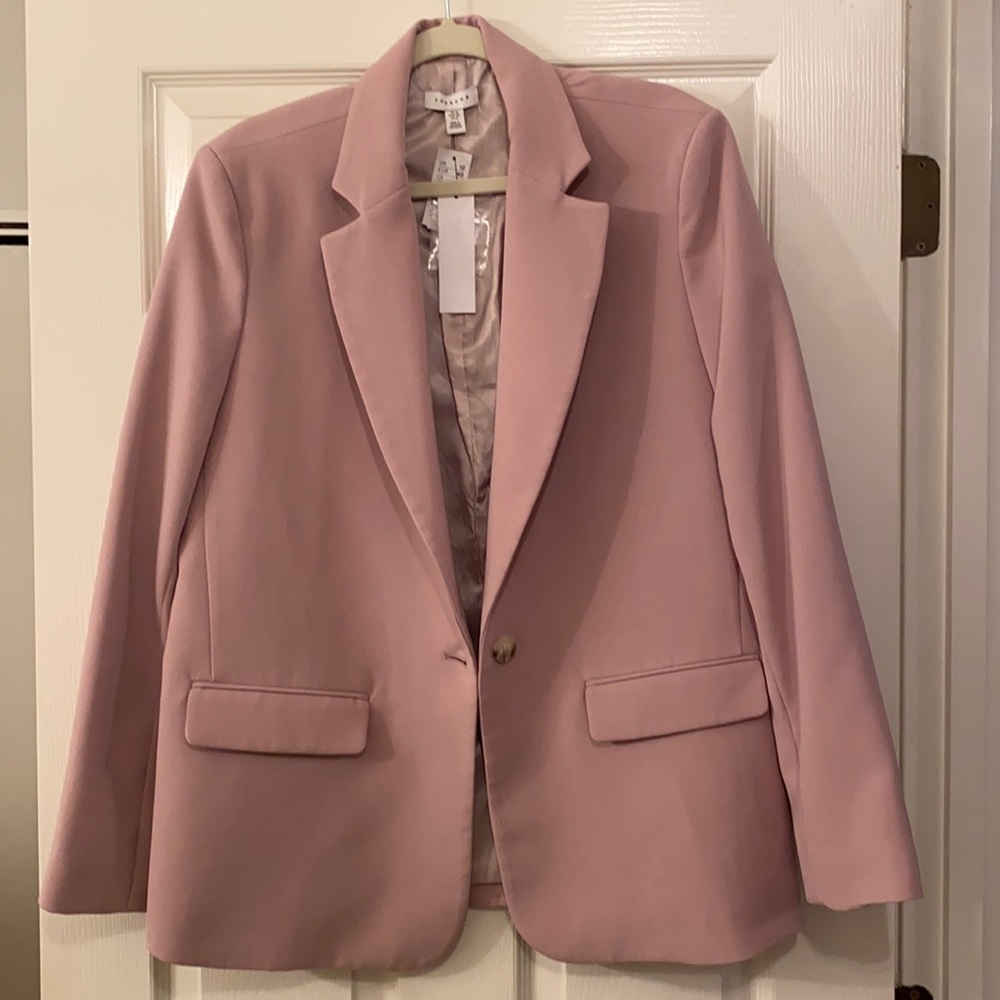 New Topshop lavender single button blazer US 8
